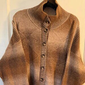 LOVE ELLIE JEFF COLLARED CARDIGAN - BEAUTIFUL BROWNS - NWT